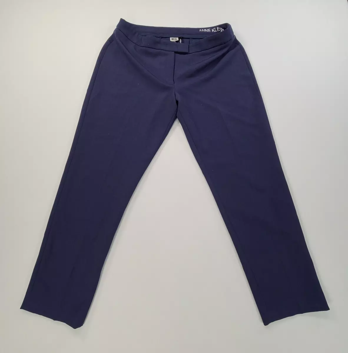 Anne Klein Pants Womens Size 14 Blue Dress Pant Stretch Workwear