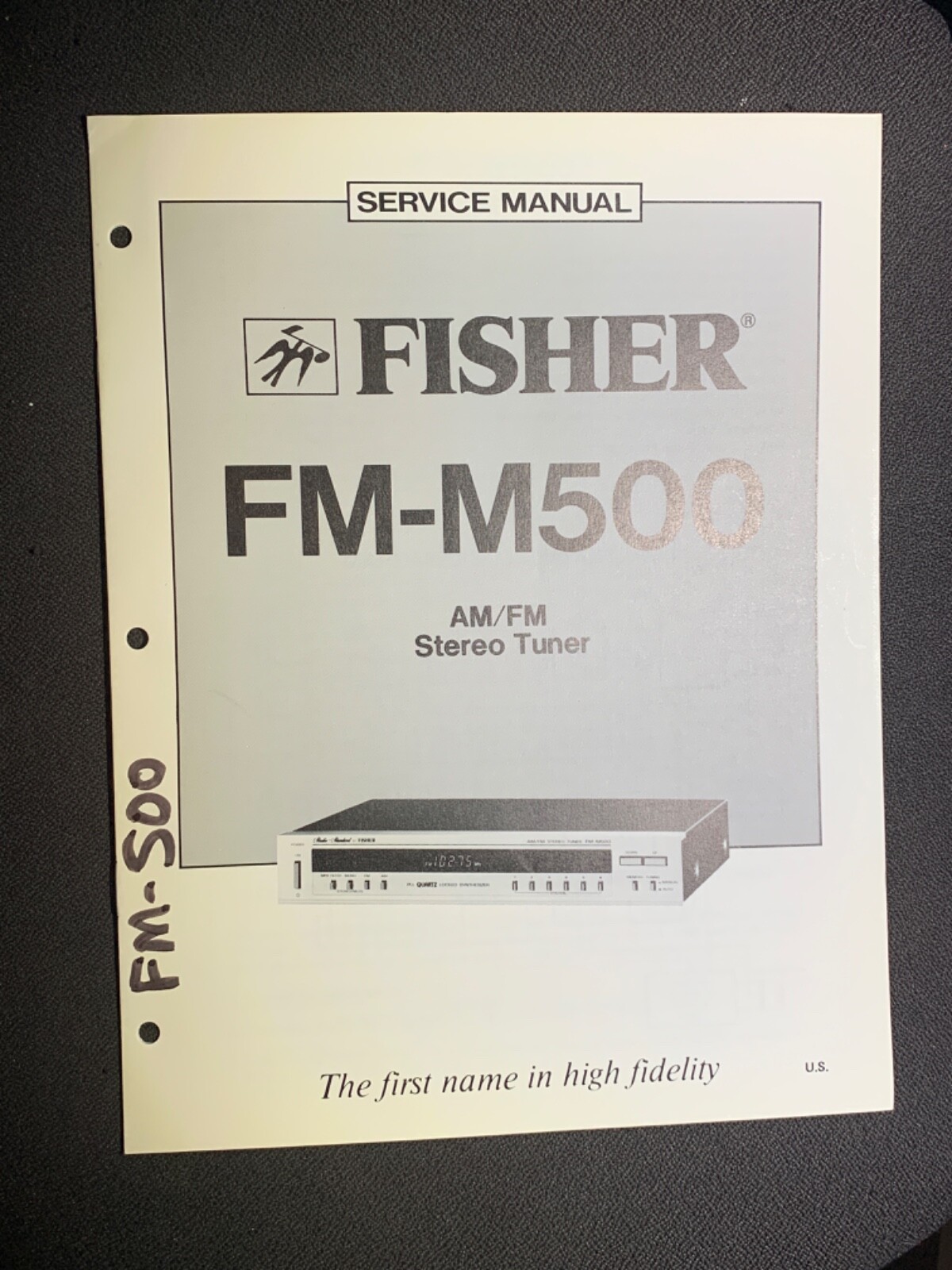 Fisher FM-M500 Vintage AM/FM Stereo Tuner with Original Service Manual  