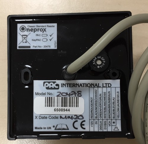 Lector de proximidad inteligente estándar Pac OneProx Classic 20478 negro - Imagen 5 de 5