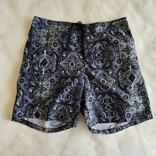 Kanu Surf Men's Size 2X Black Grey White Swim Trunks Shorts Unlined Swimsuit