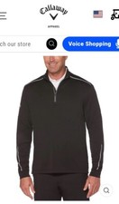 Callaway Weather Series Water Resistant 1/4 Zip Pullover Mens Medium Black Golf