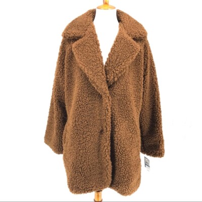 Women's Brown Lucky Brand Pecan Faux Shearling Teddy Snap