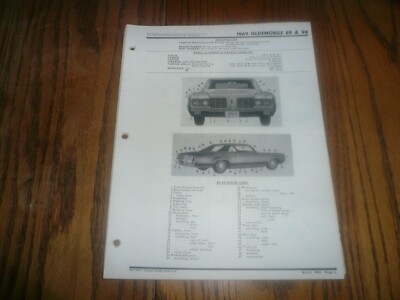 1960 - 1969 Oldsmobile Motor's Car Crash Book Pages - Vintage