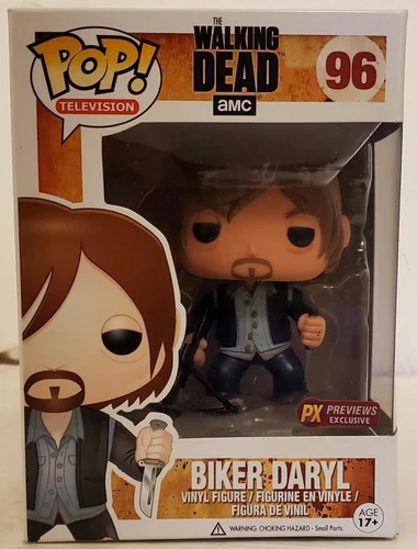 Funko Pop! Television The Walking Dead Biker Daryl #96 Vinyl Figure PX NIB (GG1)