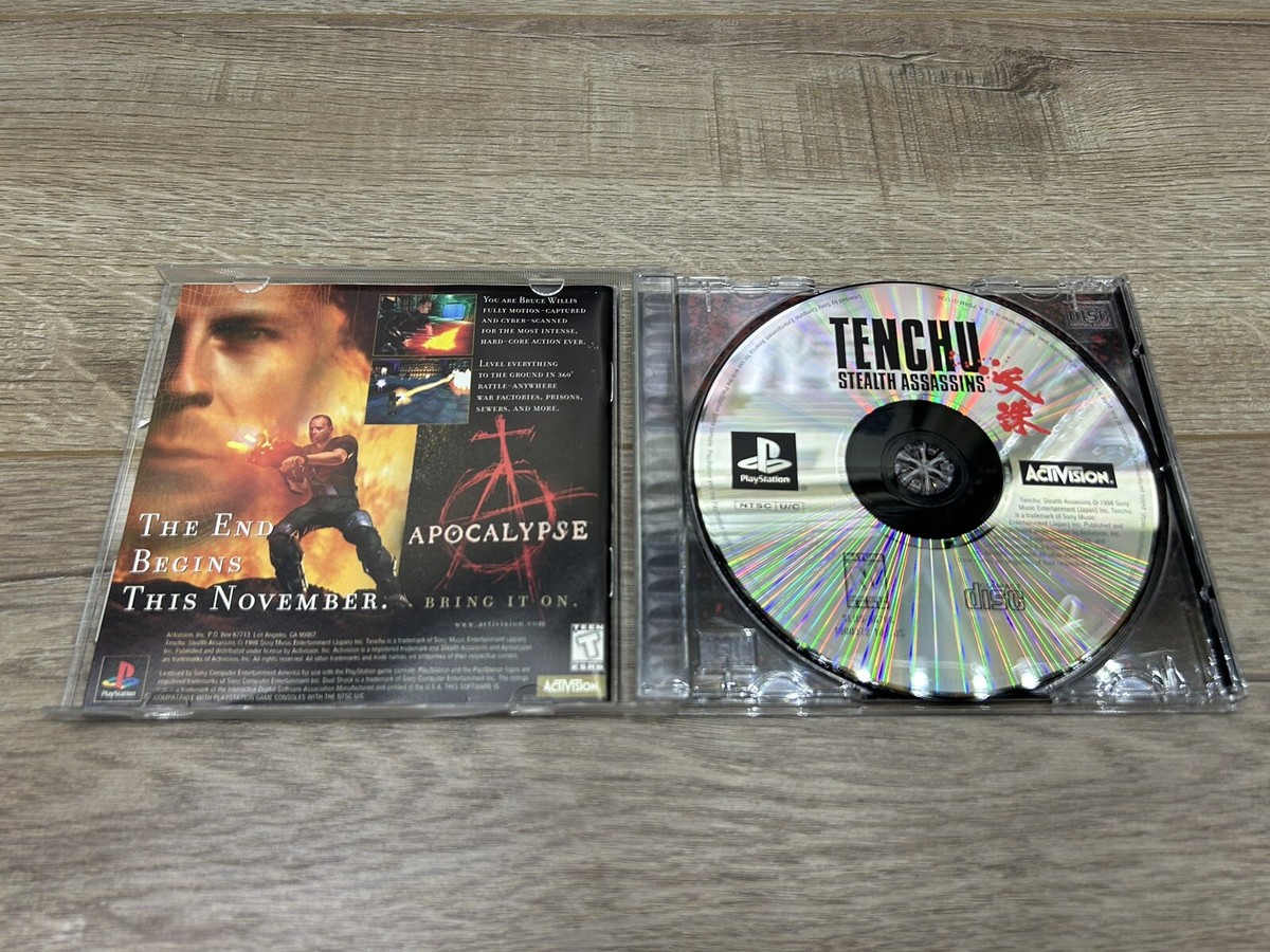 Tenchu Stealth Assassins Sony PlayStation 1 PS1 PS One Black Label