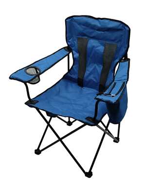 Amazon Basics Campingstuhl mit Kühltasche Normal Blau