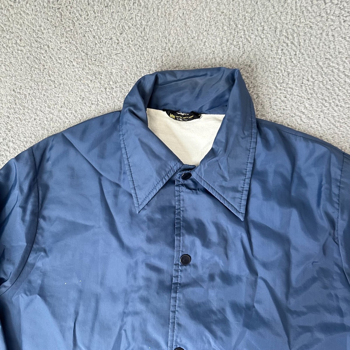 Vintage JC Penney Jacket Adult Medium Blue Bomber Nylon Workwear