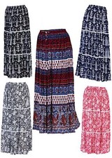 Tribal/Paisley Maxi Skirts Pistachio