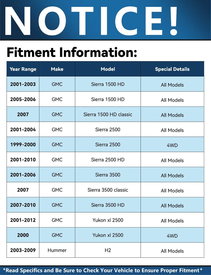 Par de brazos de control superior delanteros con rótula para Chevy GMC Silverado Sierra 2500 HD Foto 3 de 4
