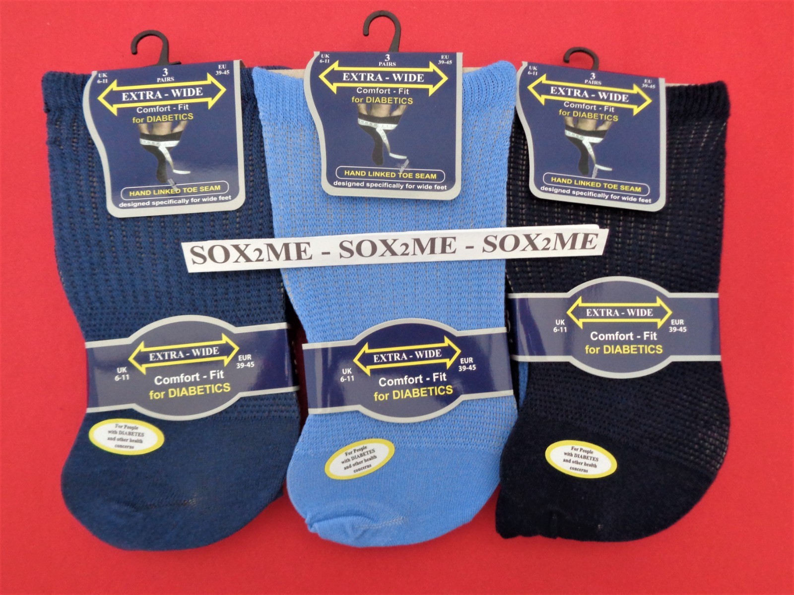 MENS NONELASTIC SOCKS EXTRA WIDE SOFT TOP EASY GRIP DIABETIC 6 PAIRS SIZE 6 11 eBay