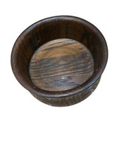 Vtg Solid American Salad Bowl USA MCM Solid Wood Possibly Walnut Wood 10"