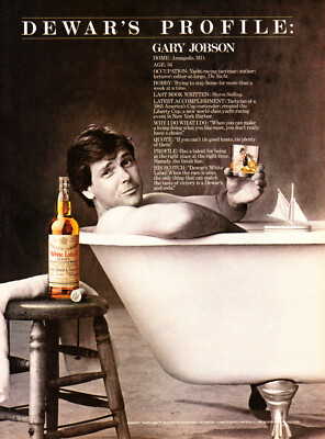 DEWAR'S WHISKY AD #8 RARE 1985 GARY JOBSON