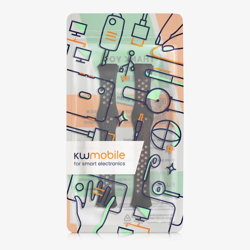 kwmobile Bracelet compatible avec Xiaomi Redmi Watch 3 Active bracelet - 2x - Zdjęcie 7 z 8