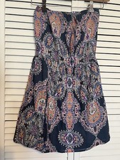 GAP Women’s Size Small S Dress sleeveless Boho Peasant Mini Strapless Summer