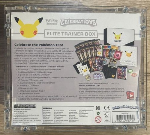 Thumbnail - Pokémon Tcg Celebrations Elite Trainer Box - Inkl. Acryl Case