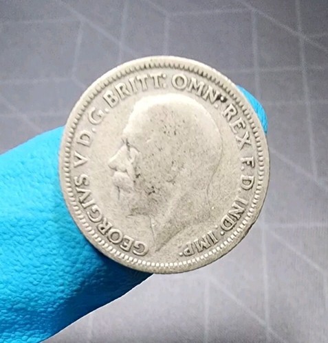 1928 Great Britain ๐ฌ๐ง 6 Pence World Silver Sixpence Coin KM 832 Mylar Flip! - Picture 4 of 4