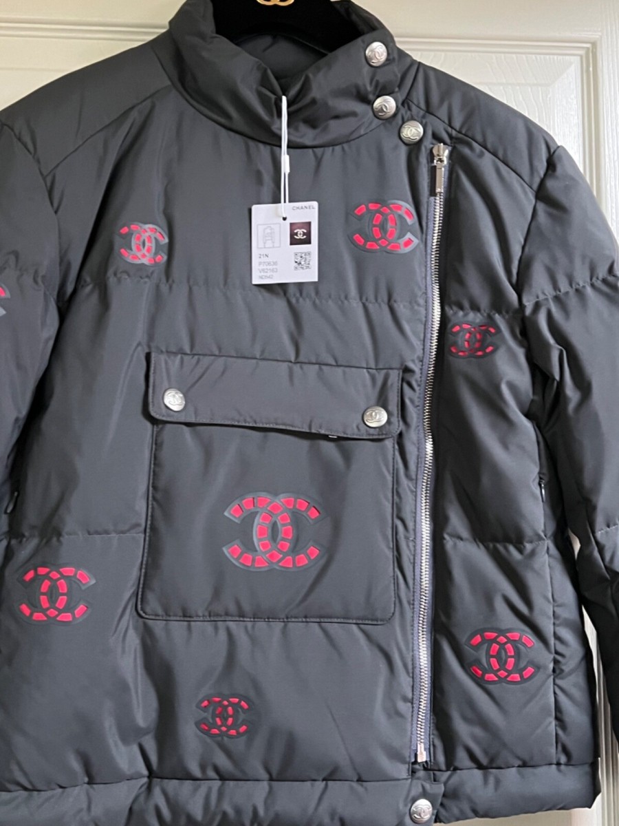 ジャケット・アウター chanel sport puffer jacket CHANEL Sport Vintage 05A Coco Mark Logo Puffer Jacket #40