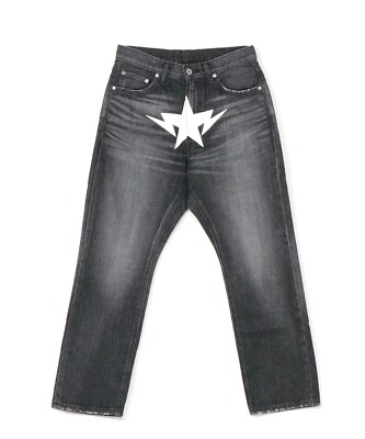 A BATHING APE Men's TWIN STA RELAXED FIT 13OZ DENIM PANTS A BATHING APE Men's TWIN STA RELAXED FIT 13OZ DENIM PANTS