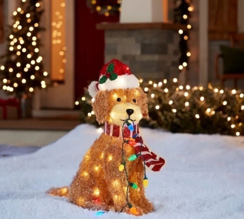 **NEW**CHRISTMAS Goldendoodle LED Lighted Dog 