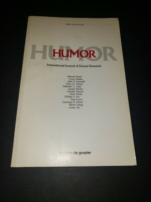 Humor International Journal of Humor Research, Volume 4 Issue 3-4 V. Raskin 1991