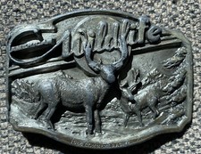 VTG 1986 Siskiyou Buckle Co Oregon Pewter LTD Mule Deer American Heritage Ed