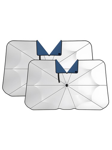 Parabrisas Parasol con Anillo Tirador Cable Plegable Coche SUV Parasol Paraguas Ajuste - Imagen 20 de 24