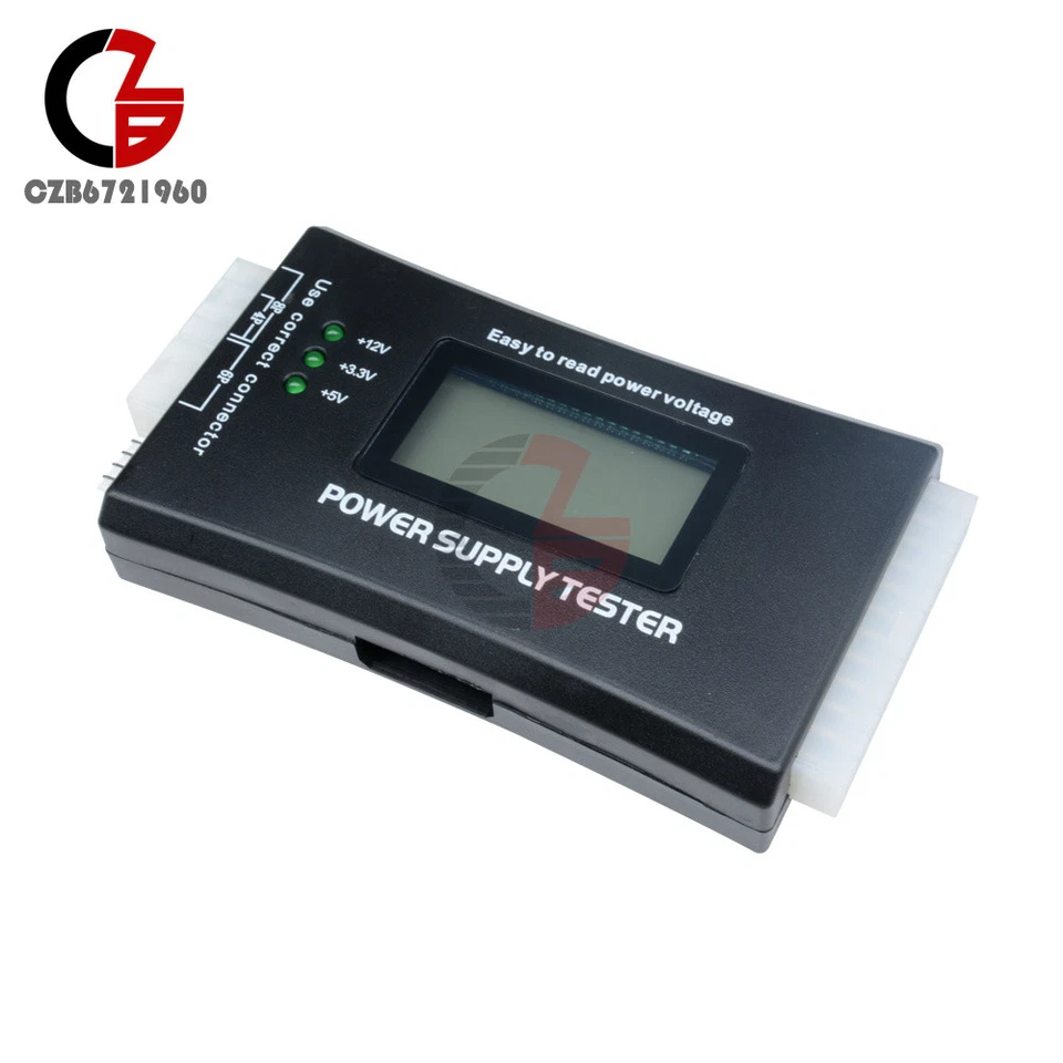 LCD COMPUTER PC POWER SUPPLY TESTER 20/24 4/6/8 PIN FOR SATA IDE HDD ATX ITX BTX - Image 4 of 4