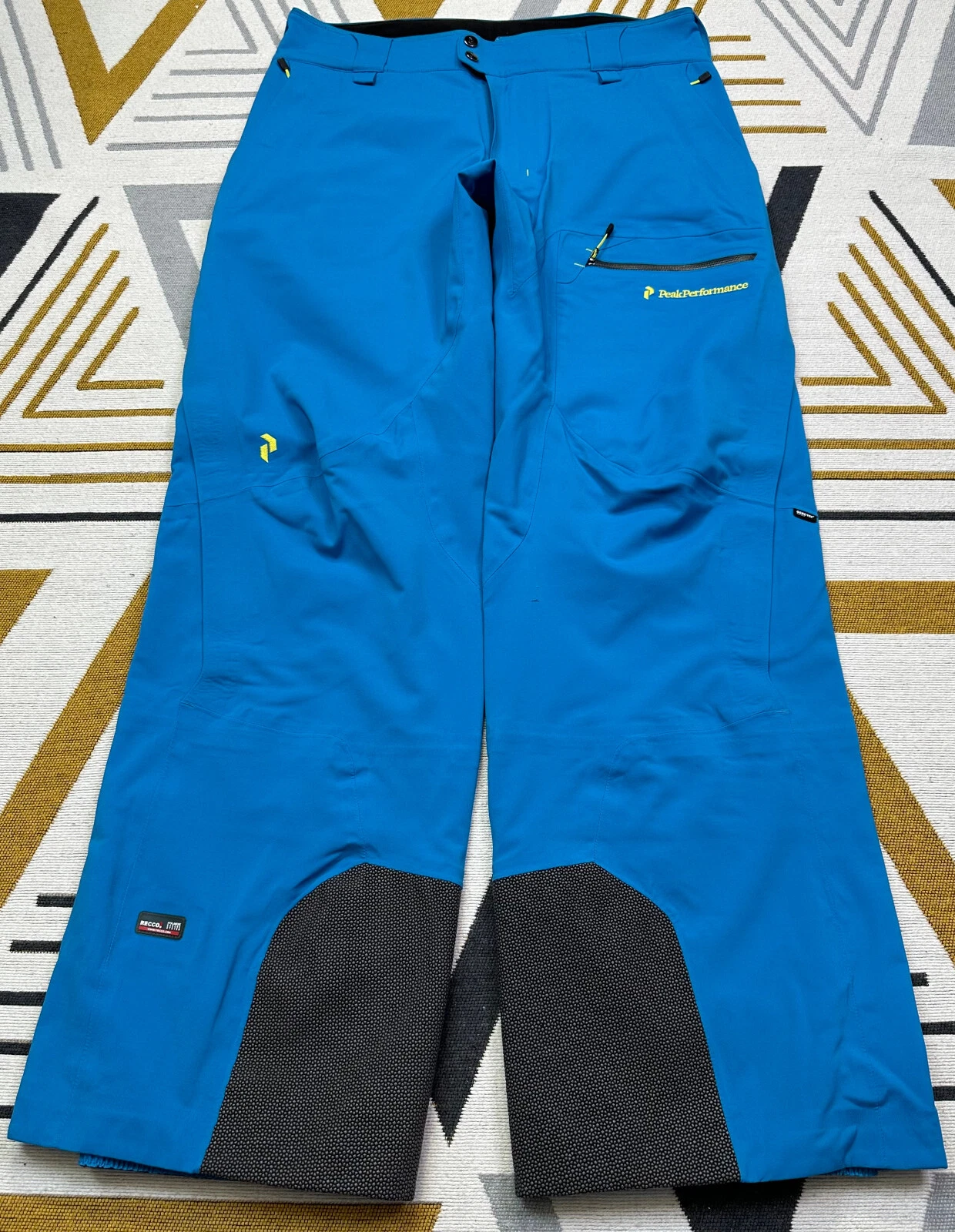 Men's Peak Performance Recco Gore-Tex Soft Shell Ski Pants Blue Size M