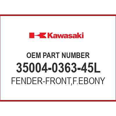 Kawasaki OEM Part 35004-0363-45L FENDER-FRONT F.EBONY for Kawasaki OEM Part 35004-0363-45L FENDER-FRONT F.EBONY for