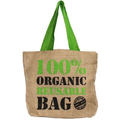 Natural Eco Friendly Grocery Shopping Bag Jute Hessian Shopper Reusable Tote | eBay