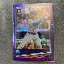 Jeff McNeil 2020 Donruss Optic Purple Baseball Pandora 12/99 OF NY Mets