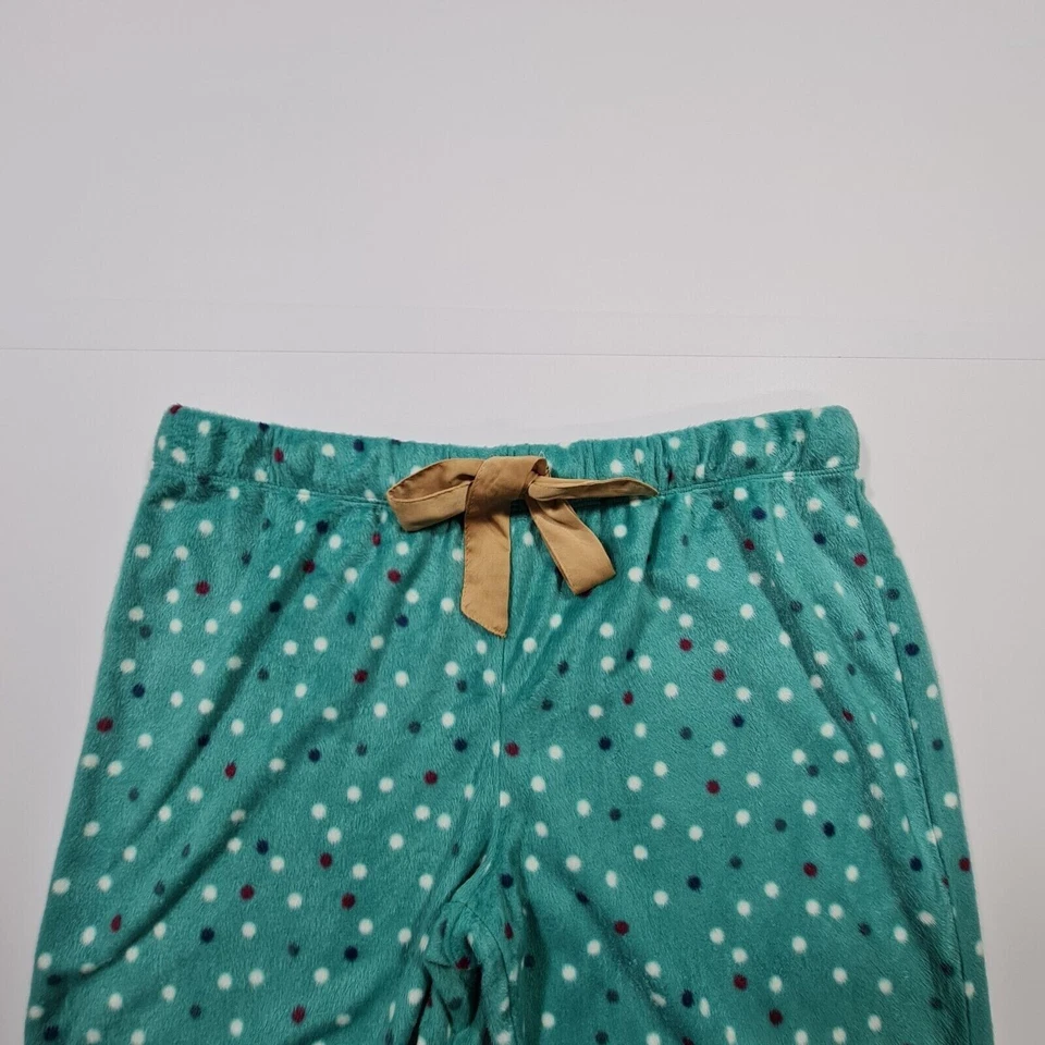 Maidenform Womens Pyjama Set Large Ivory Top & Green Polka Dot Pants - Image 3 of 4