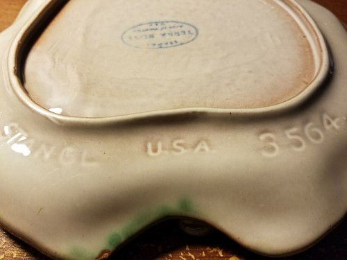 VINTAGE STANGL USA 3564 TERRA ROSE ART POTTERY APPLE PLATE DISH TRENTON CERAMIC - Picture 5 of 7