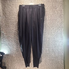 Adidas Lightweight Windbreaker Running Tapered Pants Black Medium Polyester