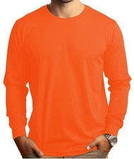DRI-FIT Long Sleeve T-Shirts, UPF 50+ Sun Protection Shirt Safety Orange