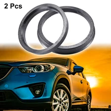 2 Pcs 63.4mm to 73.1mm Universal Car Hub Centric Rings Black for Automotive
