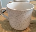 S/4 White Grey Speckled Stoneware Tea Coffee Cups  EUC — photo 2
