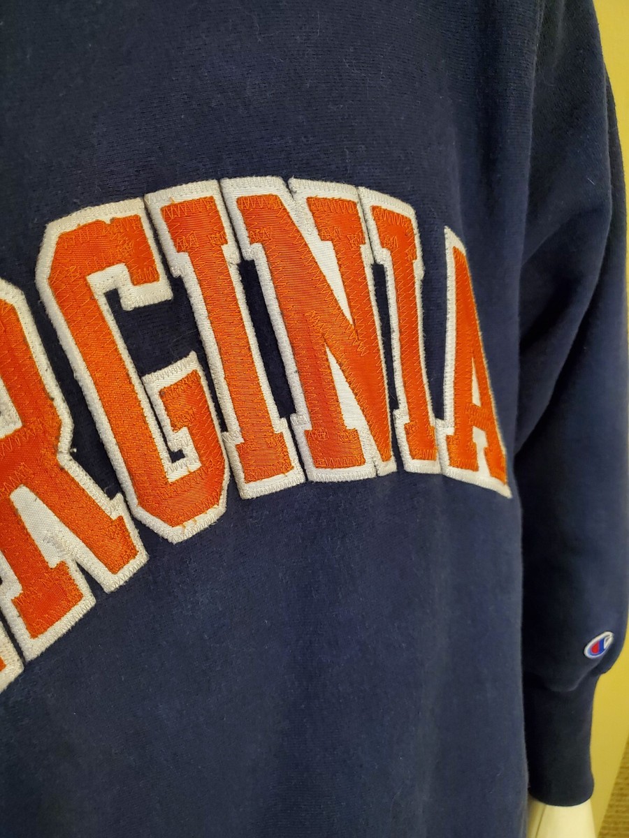 Vintage Champion Reverse Weave VIRGINIA Sweatshirt Size Large Dark