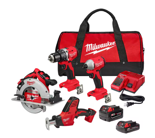 Milwaukee M18 18-Volt Lithium-Ion Brushless Cordless Combo Kit (4-Tool) - Picture 10 of 14