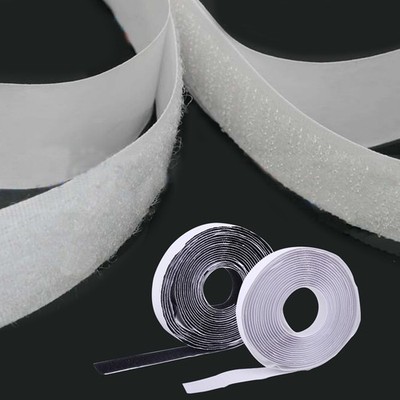 5M 20cm Klettband selbstklebend Hakenband + Flauschband Hook Loop Weiß schwarz