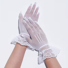 Damen Netz Handschuhe Spitze Manschetten Goth...