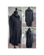 Black DRESS Ladies short knee length sleeve dress New Womens 20 XL PLUS size LBD