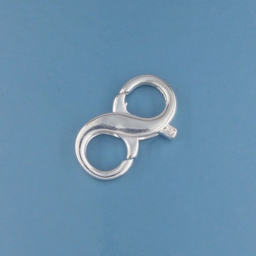 Sterling Silver Infinity Double Openings Lobster Claw Clasp Connector / Extender - Picture 13 of 14