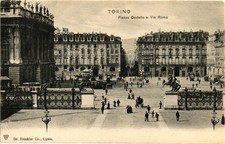 TURIN CITY - Piazza Castello and Via Roma - Ediz. Trenkler - NV - CT087