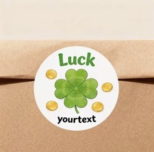 Clover Personalize Custom St Patrick's Day Sticker Labels 24 Customized