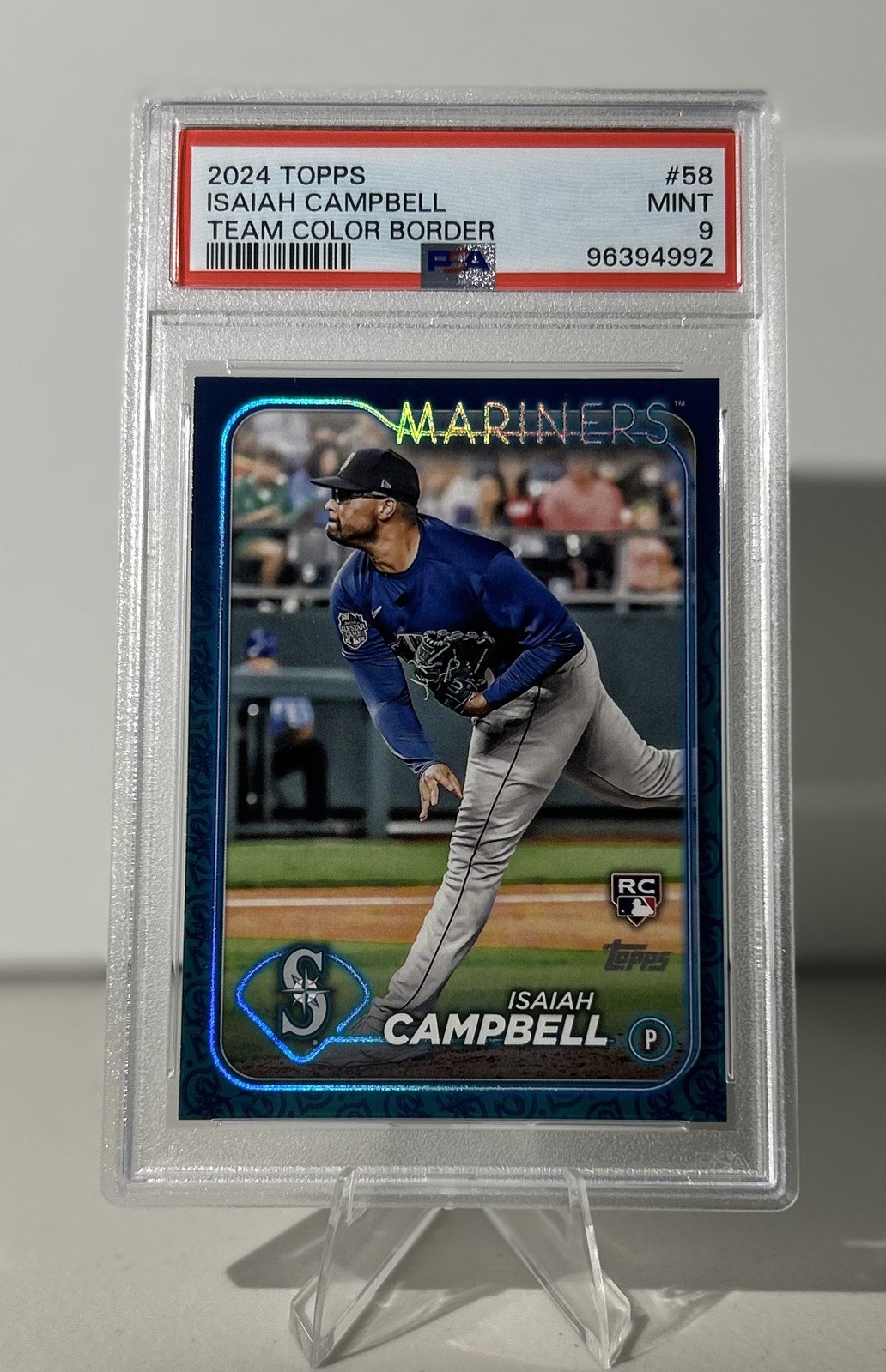 2024 Topps Isaiah Campbell Team Color Border #58 PSA 9