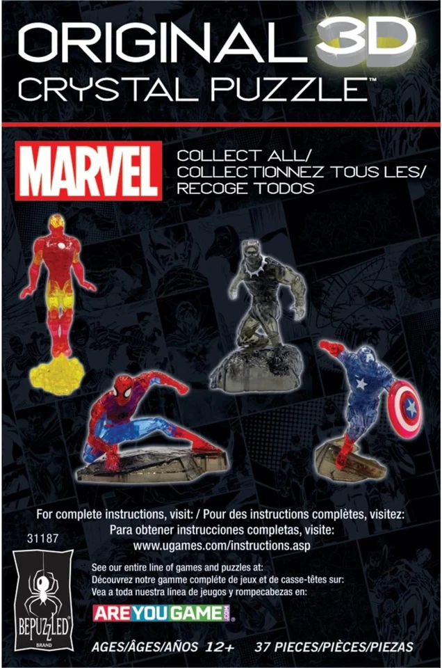 BePuzzled, Marvel Iron Man Super Hero Original 3D Cristal Puzzle, para Puzzlers A Foto 2 de 4