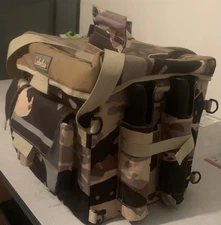 Cabelas CRATE MATE Ultimate boat Kayak Bag Rod Holder Fishing cooler CAMO