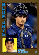 2019 Topps #84R-RM Reese McGuire 1984 Topps 35th Anniversary Rookies Gold #/50