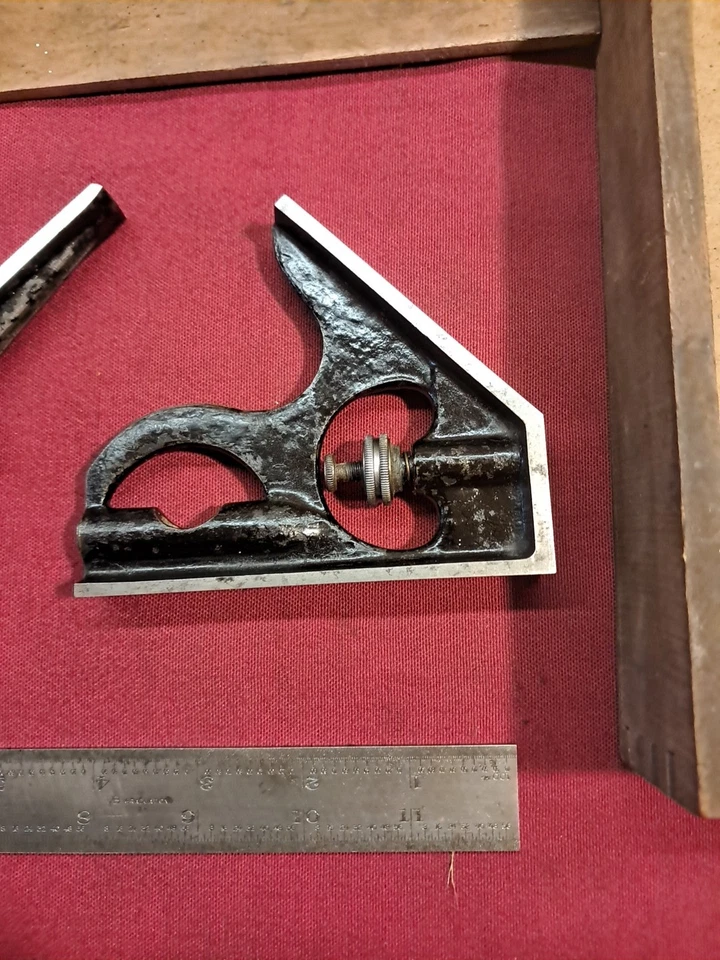 Vintage Moore & Wright Combination Square Original Box Very Good Used Condition - Image 4 of 4